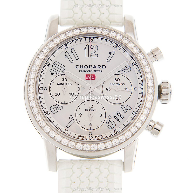 Chopard 178588-3001 Classic Chrono - Automatic - White Dial - Steel Case - Rubber White Strap